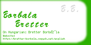 borbala bretter business card